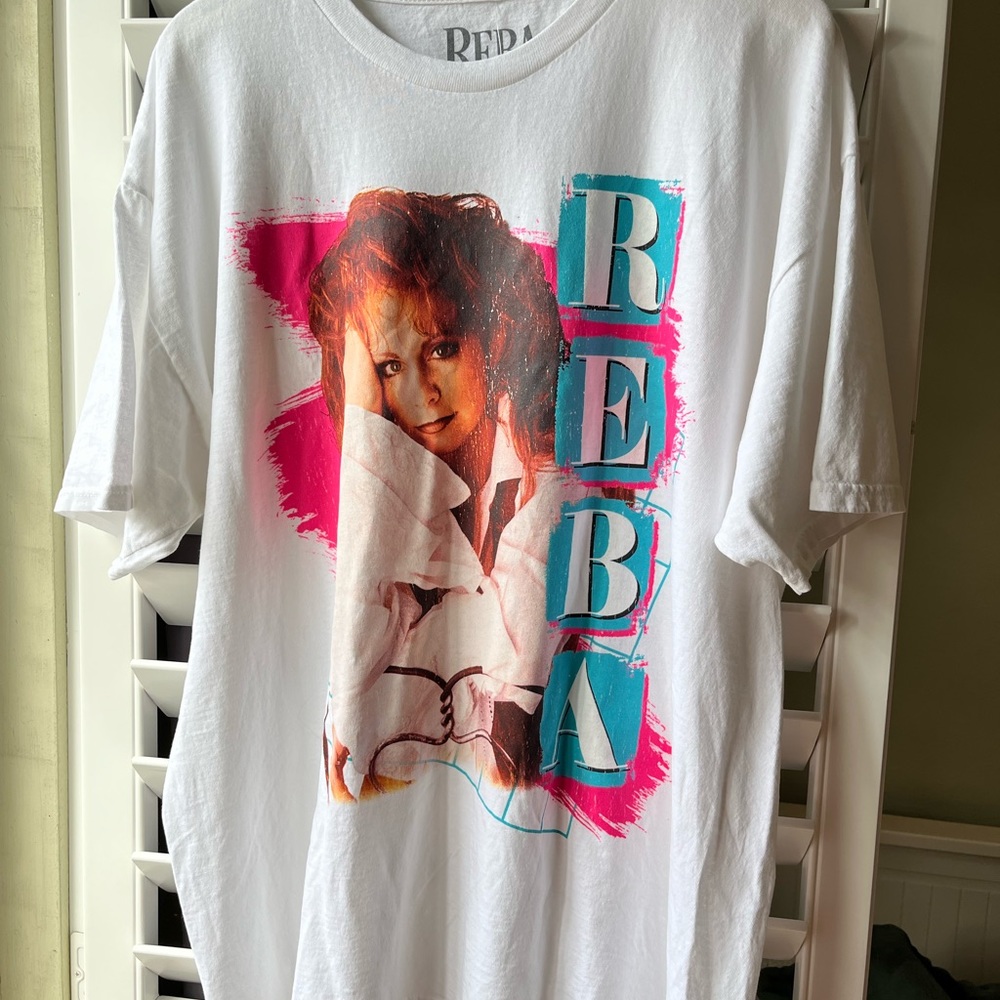 NEW Vintage style 80s Reba McEntire Oversized T-shirt, Tshirt Dress, Size S/M